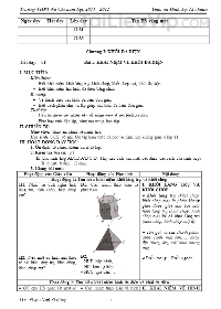 Giáo án môn Toán - giáo án hình học môn Toán 12 cơ bản