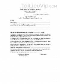 Mẫu báo cáo tổng kết công tác cá nhân theo năm mới nhất 2021 bản PDF