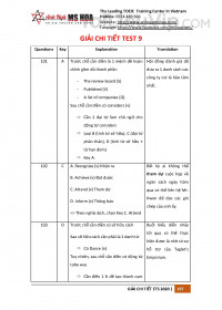 Tổng hợp trọn bộ chữa đề ETS TOEIC 2020 - Giải chi tiết Test 9 ETS 2020