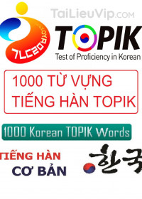 1000 từ vựng Tiếng Hàn ôn thi topik
