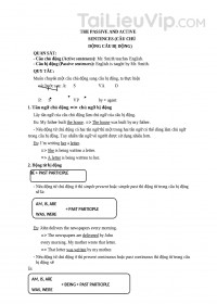 Câu Chủ Động- Bị Động ( Active Voice - Passive Voice) Từ Cơ Bản đến Nâng Cao + Bài tập Vận Dụng