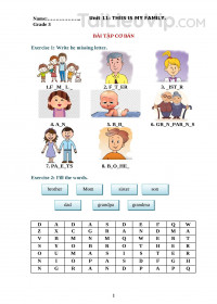 Ngữ Pháp và Bài Tập Tiếng Anh 3 Unit 11 (Chương trình mới)