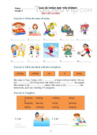 Ngữ Pháp và Bài Tập Tiếng Anh 3 Unit 18 (Chương trình mới)