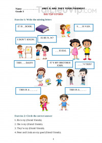 Ngữ Pháp và Bài Tập Tiếng Anh 3 Unit 5 (Chương trình mới)
