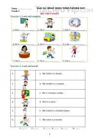 Ngữ Pháp và Bài Tập Tiếng Anh 4 Unit 12 (Chương trình mới)