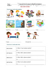 Ngữ Pháp và Bài Tập Tiếng Anh 4 Unit 18 (Chương trình mới)