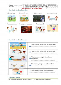 Ngữ Pháp và Bài Tập Tiếng Anh 5 Unit 10 (Chương trình mới)