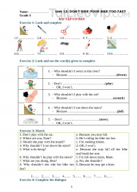 Ngữ Pháp và Bài Tập Tiếng Anh 5 Unit 12 (Chương trình mới)
