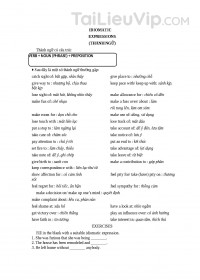 Thành Ngữ Hay Gặp Trong Tiếng Anh (kèm bài tập áp dụng) _ Idiomatic Expressions