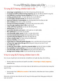 Từ vựng IELTS theo từng chủ đề chọn lọc nhất